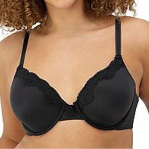 NEW Maidenform T-Shirt Bra Black Comfort Devotion Shaping Underwire 40DD # 09404